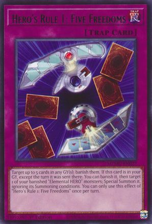 Image of Hero's Rule 1: Five Freedoms (MZMU-EN027) - Maze of Muertos 1st Edition