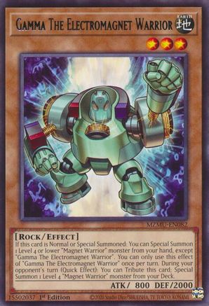 Image of Gamma The Electromagnet Warrior (MZMU-EN082) - Maze of Muertos 1st Edition