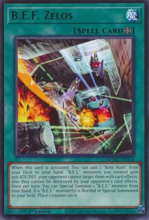 Image of B.E.F. Zelos (MZMU-EN114) - Maze of Muertos 1st Edition