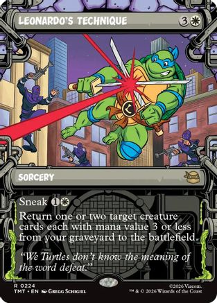 Image of Leonardo's Technique (Showcase) (TMT-224) - Teenage Mutant Ninja Turtles