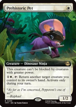 Image of Prehistoric Pet (Extended Art) (TMT-259) - Teenage Mutant Ninja Turtles Foil