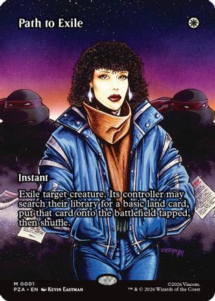 Image of Path to Exile (Borderless) (PZA-001) - Teenage Mutant Ninja Turtles Eternal-Legal Foil