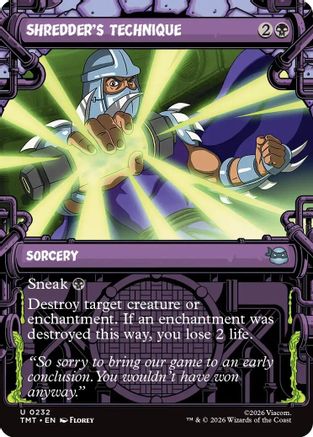 Image of Shredder's Technique (Showcase) (TMT-232) - Teenage Mutant Ninja Turtles