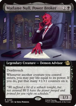 Image of Madame Null, Power Broker (Extended Art) (TMT-265) - Teenage Mutant Ninja Turtles Foil