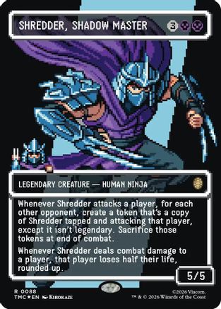 Image of Shredder, Shadow Master (Borderless) (TMC-088) - Commander: Teenage Mutant Ninja Turtles Foil