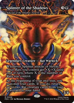 Image of Ashcoat of the Shadow Swarm (Borderless) (PZA-006) - Teenage Mutant Ninja Turtles Eternal-Legal Foil
