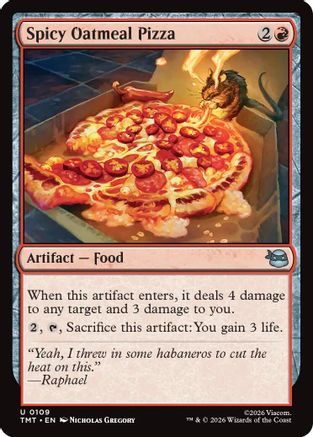 Image of Spicy Oatmeal Pizza (TMT-109) - Teenage Mutant Ninja Turtles Foil
