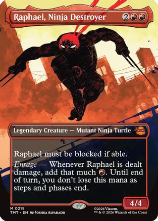 Image of Raphael, Ninja Destroyer (Borderless) (TMT-218) - Teenage Mutant Ninja Turtles