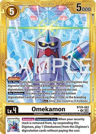 Image of Omekamon - BT20-083 (Gold Border) (BT20-083) - Advanced Booster Digimon Generation Foil