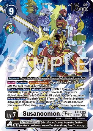 Image of Susanoomon ACE (Alternate Art) (BT18-102) - Advanced Booster Digimon Generation Foil