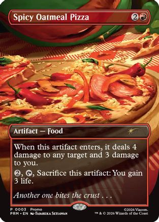 Image of Spicy Oatmeal Pizza (Borderless) (UMP-003) - Unique and Miscellaneous Promos Foil