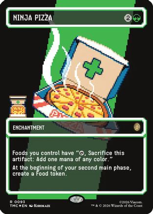 Image of Ninja Pizza (Borderless) (TMC-093) - Commander: Teenage Mutant Ninja Turtles Foil