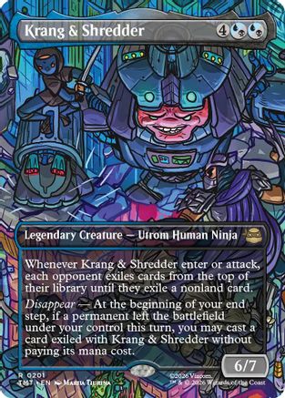 Image of Krang & Shredder (Borderless) (TMT-201) - Teenage Mutant Ninja Turtles Foil