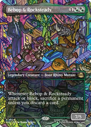 Image of Bebop & Rocksteady (Borderless) (TMT-204) - Teenage Mutant Ninja Turtles Foil