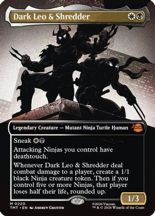 Image of Dark Leo & Shredder (Borderless) (TMT-220) - Teenage Mutant Ninja Turtles