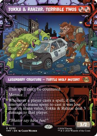 Image of Tokka & Rahzar, Terrible Twos (Showcase) (TMT-252) - Teenage Mutant Ninja Turtles Foil
