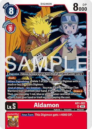 Image of Aldamon (AD1-002) - Advanced Booster Digimon Generation Foil