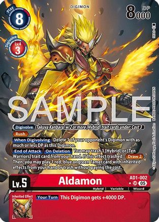 Image of Aldamon (Alternate Art) (AD1-002) - Advanced Booster Digimon Generation Foil