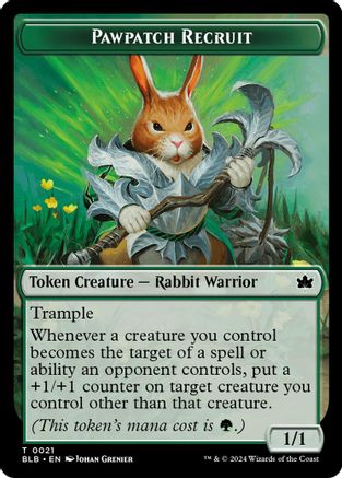 Image of Pawpatch Recruit // Map Double-Sided Token (BLB-21 // 17) - Bloomburrow Foil