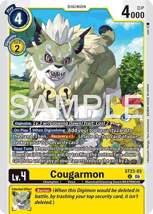 Image of Cougarmon (ST23-03) - Starter Deck 23: Beatbreak