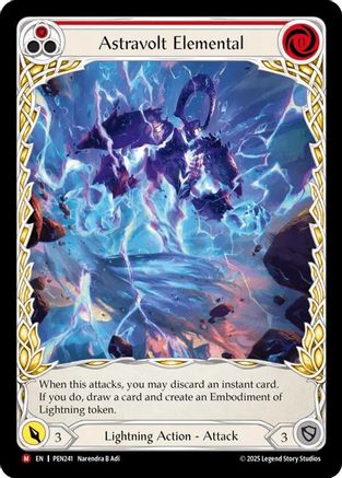 Image of Astravolt Elemental (Red) (Extended Art) (PEN241) - Compendium of Rathe Rainbow Foil