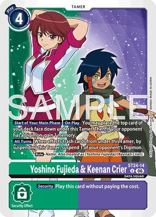 Image of Yoshino Fujieda & Keenan Crier (ST24-14) - Starter Deck 24: Data Squad