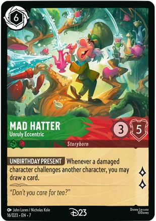 Image of Mad Hatter - Unruly Eccentric (16) - D23 Promos Holofoil
