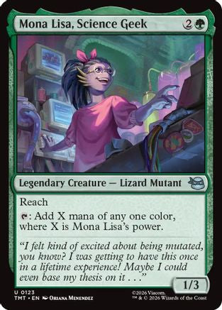 Image of Mona Lisa, Science Geek (TMT-123) - Teenage Mutant Ninja Turtles Foil