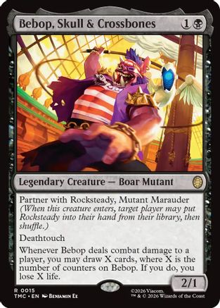 Image of Bebop, Skull & Crossbones (TMC-015) - Commander: Teenage Mutant Ninja Turtles Foil