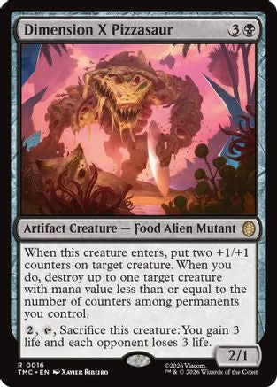 Image of Dimension X Pizzasaur (TMC-016) - Commander: Teenage Mutant Ninja Turtles Foil