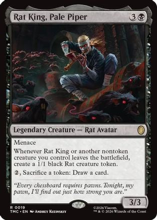 Image of Rat King, Pale Piper (TMC-019) - Commander: Teenage Mutant Ninja Turtles Foil