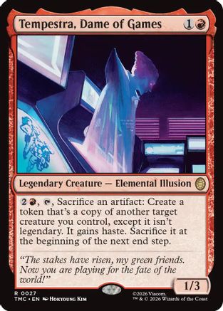Image of Tempestra, Dame of Games (TMC-027) - Commander: Teenage Mutant Ninja Turtles Foil
