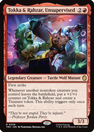Image of Tokka & Rahzar, Unsupervised (TMC-028) - Commander: Teenage Mutant Ninja Turtles Foil