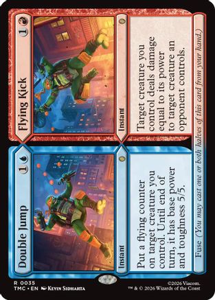 Image of Double Jump // Flying Kick (TMC-035) - Commander: Teenage Mutant Ninja Turtles Foil