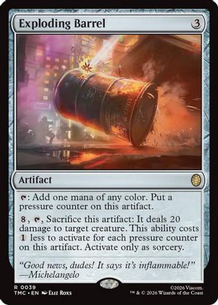 Image of Exploding Barrel (TMC-039) - Commander: Teenage Mutant Ninja Turtles Foil