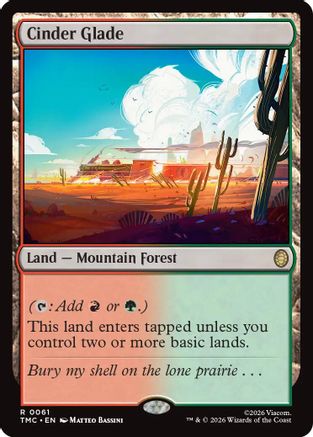 Image of Cinder Glade (TMC-061) - Commander: Teenage Mutant Ninja Turtles Foil