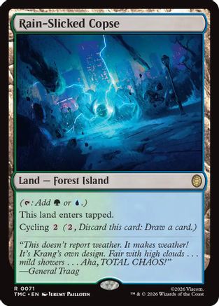 Image of Rain-Slicked Copse (TMC-071) - Commander: Teenage Mutant Ninja Turtles