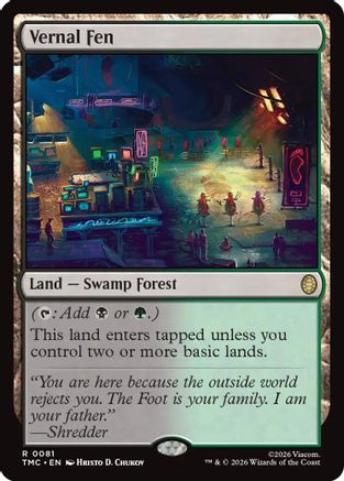 Image of Vernal Fen (TMC-081) - Commander: Teenage Mutant Ninja Turtles Foil