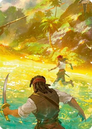 Image of Treasure Island // High Seas Map Doubled Sided Art Card (Middle Left) - High Seas