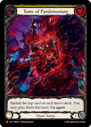Image of Tome Of Pandemonium (Yellow) (Extended Art) (PEN277) - Compendium of Rathe Rainbow Foil