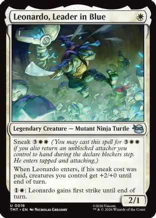 Image of Leonardo, Leader in Blue (TMT-016) - Teenage Mutant Ninja Turtles