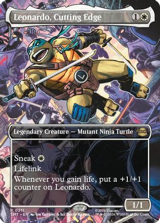 Image of Leonardo, Cutting Edge (Borderless) (TMT-211) - Teenage Mutant Ninja Turtles