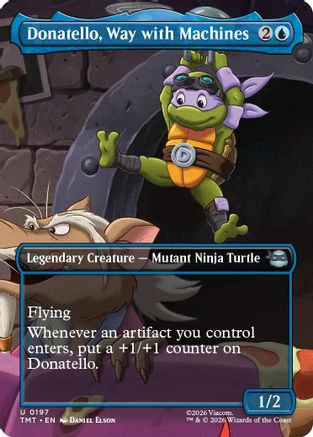 Image of Donatello, Way with Machines (Borderless) (TMT-197) - Teenage Mutant Ninja Turtles Foil