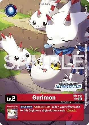 Image of Gurimon (Ultimate Cup 26-27 Season 1 Participant) (RB1-001) - Resurgence Booster Foil