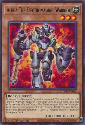 Image of Alpha The Electromagnet Warrior (MZMU-EN080) - Maze of Muertos 1st Edition