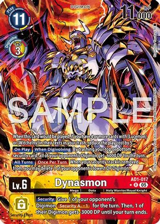 Image of Dynasmon - AD1-017 (Alternate Art) (AD1-017) - Advanced Booster Digimon Generation Foil