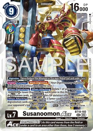 Image of Susanoomon ACE (Reprint) (BT18-102) - Advanced Booster Digimon Generation Foil
