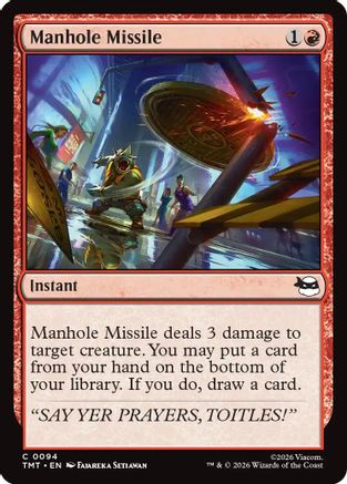 Image of Manhole Missile (TMT-094) - Teenage Mutant Ninja Turtles Foil