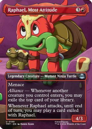 Image of Raphael, Most Attitude (Borderless) (TMT-199) - Teenage Mutant Ninja Turtles