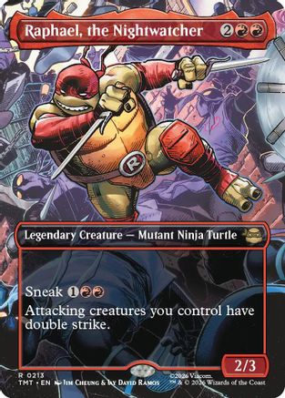 Image of Raphael, the Nightwatcher (Borderless) (TMT-213) - Teenage Mutant Ninja Turtles